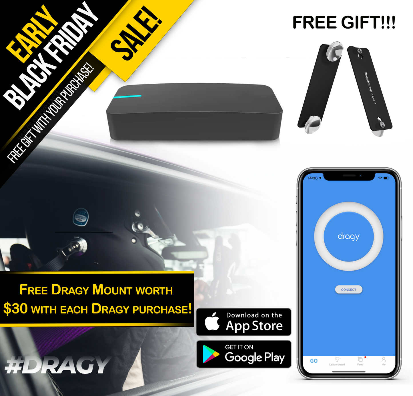 Dragy DRG70C + Free Dragy Window Mount!